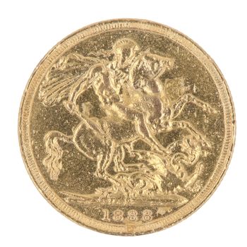 1888 Victoria Jubilee Head Australia Full Sovereign Coin