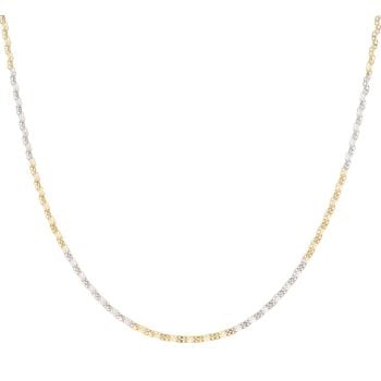14ct Yellow And White Gold Fancy Chain 20"