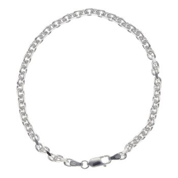 Silver Cable Fancy Bracelet 8.5"