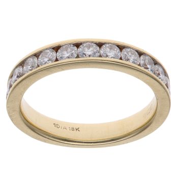 18ct Yellow Gold 1.00ct Brilliant Cut Diamond Eternity Ring