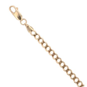 9ct Yellow Gold Curb Bracelet 7"
