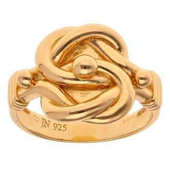 Silver Gold Plated Knot Ring