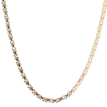 9ct Yellow Gold Flat Byzantine Chain 22"