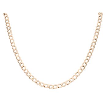 9ct Yellow Gold Curb Chain 22"