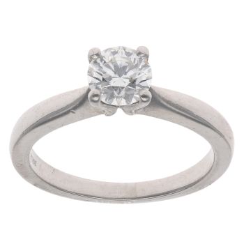 Platinum 0.60ct Brilliant Cut Diamond Solitaire Ring
