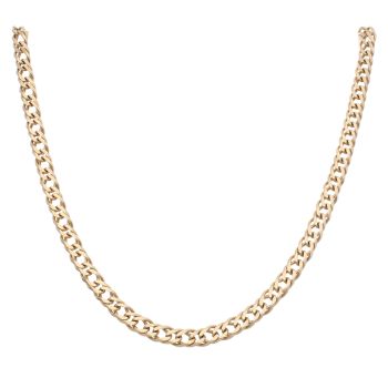 9ct Yellow Gold Double Curb Chain 22"