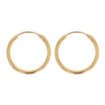 22ct Yellow Gold Plain Small Hoop Earrings
