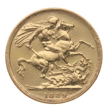 1889 Victoria Jubilee Australia Full Sovereign Coin