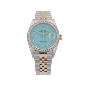 Rolex Custom Datejust Pre Owned Watch Ref 16233