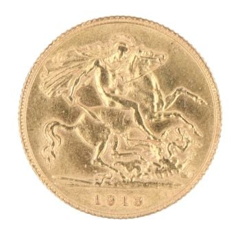 1913 George V Half Sovereign Coin