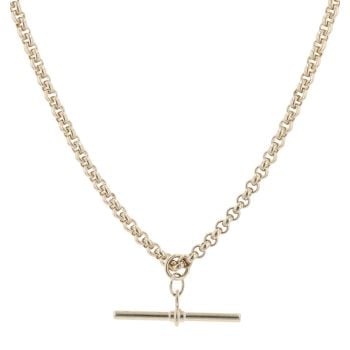 9ct Yellow Gold Belcher T-Bar Chain 20"