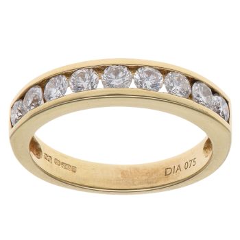 18ct Yellow Gold 0.75ct Brilliant Cut Diamond Eternity Ring
