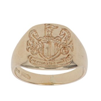 9ct Yellow Gold Newcastle United Signet Ring