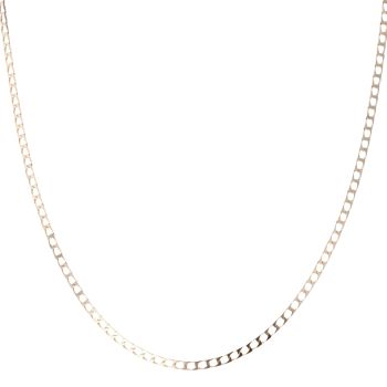 9ct Yellow Gold Square Curb Chain 20"