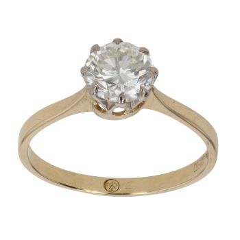18ct Yellow Gold 1.33ct Brilliant Cut Diamond Solitaire Ring