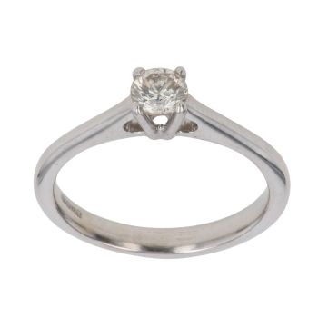9ct White Gold 0.25ct Brilliant Cut Diamond Solitaire Ring