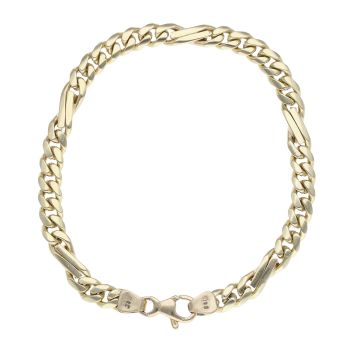 9ct Yellow Gold Fancy Bracelet 7"