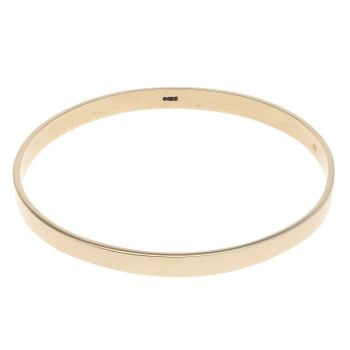 9ct Yellow Gold Plain Solid Bangle