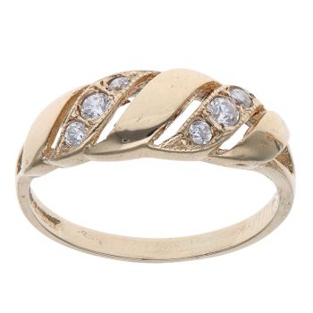 9ct Yellow Gold Cubic Zirconia Fancy Ring