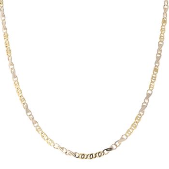18ct Yellow and White Gold Fancy Chain 20"