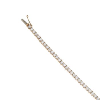 9ct Yellow Gold 5.00ct Brilliant Cut Lab Grown Diamond Tennis Bracelet 7"