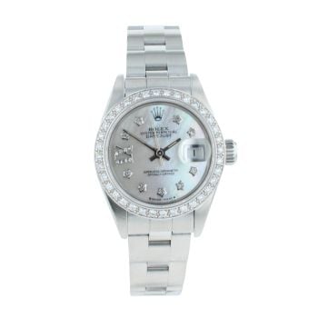 Rolex Custom Oyster Perpetual Date Pre Owned Watch Ref 69160