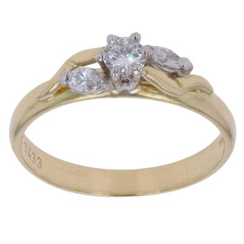 18ct Yellow Gold 0.35ct Brilliant Cut Diamond Solitaire Ring