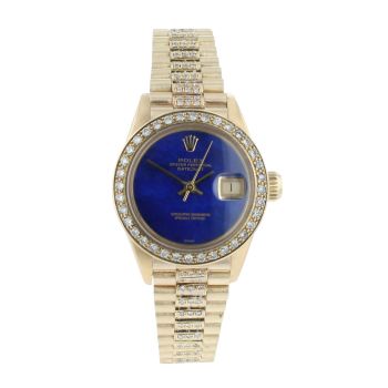 Rolex Custom Datejust Pre Owned Watch Ref 6917