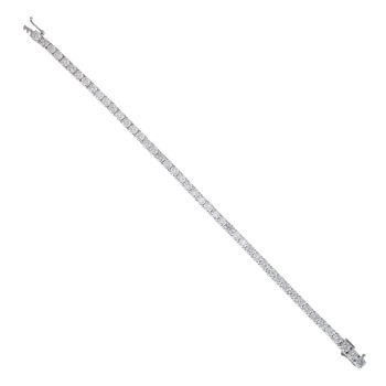 Platinum 8.00ct Brilliant Cut Lab Grown Diamond Tennis Bracelet 7"