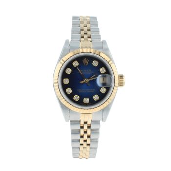 Rolex Custom Datejust Pre Owned Watch Ref 69173