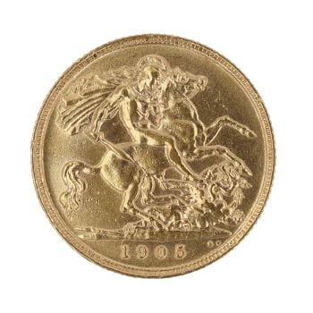 1905 Edward VII Half Sovereign Coin