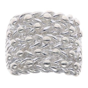Silver Five Row Keeper Ring