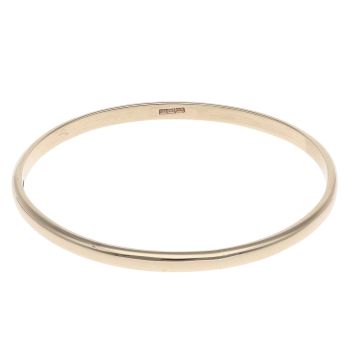 9ct Yellow Gold Plain Solid Bangle