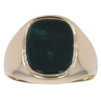9ct Yellow Gold Bloodstone Signet Ring