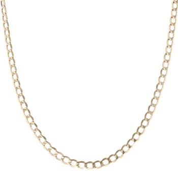9ct Yellow Gold Curb Chain 22"