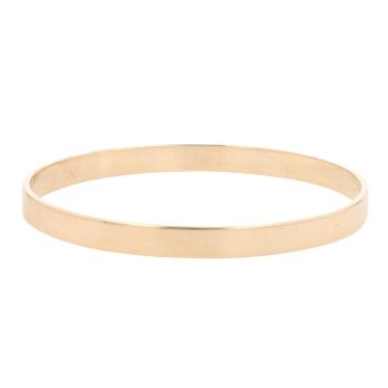9ct Yellow Gold Plain Solid Bangle