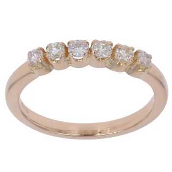 18ct Yellow Gold 0.25ct Brilliant Cut Diamond Half Eternity Ring