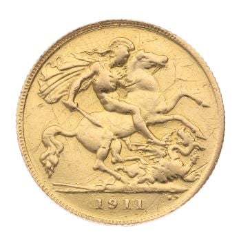 1911 George V Half Sovereign Coin