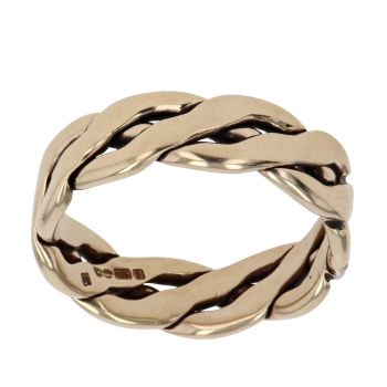 9ct Yellow Gold Celtic Twist Band Ring