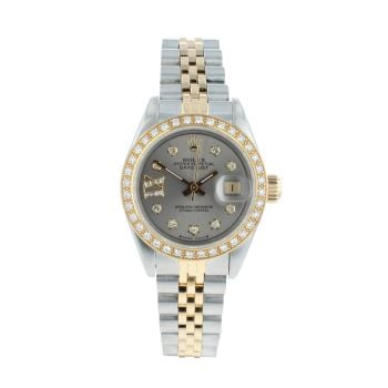 Rolex Custom Datejust Pre Owned Watch Ref 69173