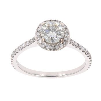 18ct White Gold 1.15ct Brilliant Cut Diamond Cluster Ring