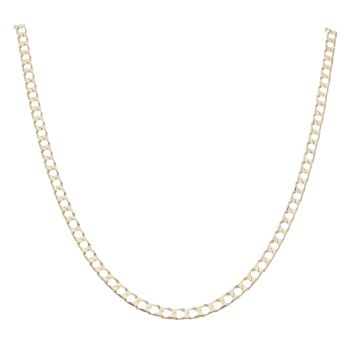 9ct Yellow Gold Square Curb Chain 22"