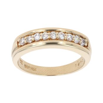 9ct Yellow Gold Cubic Zirconia Eternity Ring