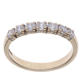9ct Yellow Gold Cubic Zirconia Eternity Ring
