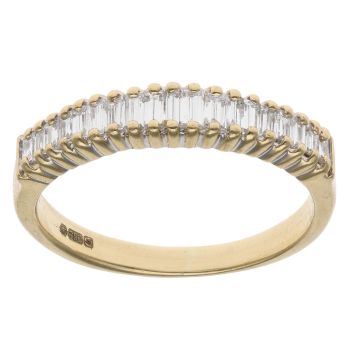 18ct Yellow Gold 0.50ct Baguette Cut Diamond Eternity Ring