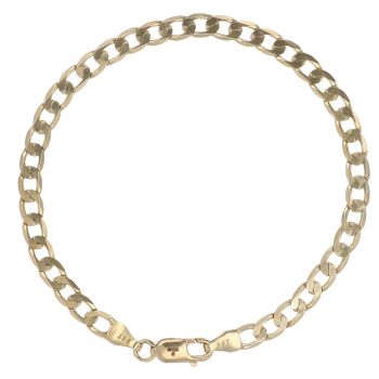 9ct Yellow Gold Curb Bracelet 7"