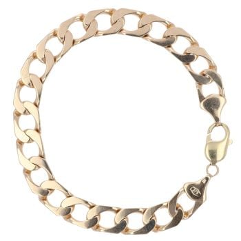 9ct Yellow Gold Curb Bracelet 9"