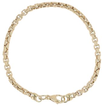 9ct Yellow Gold Fancy Bracelet 7.5"