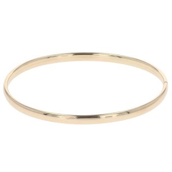 9ct Yellow Gold Plain Hinged Bangle