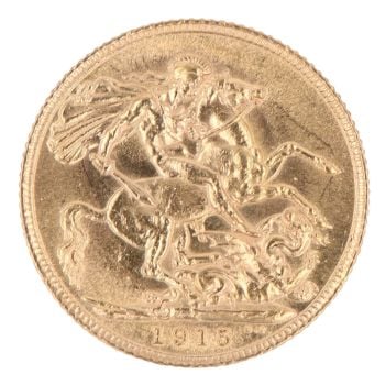 1915 George V Full Sovereign Coin